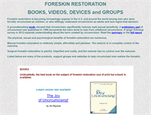 Tablet Screenshot of foreskinrestoration.info